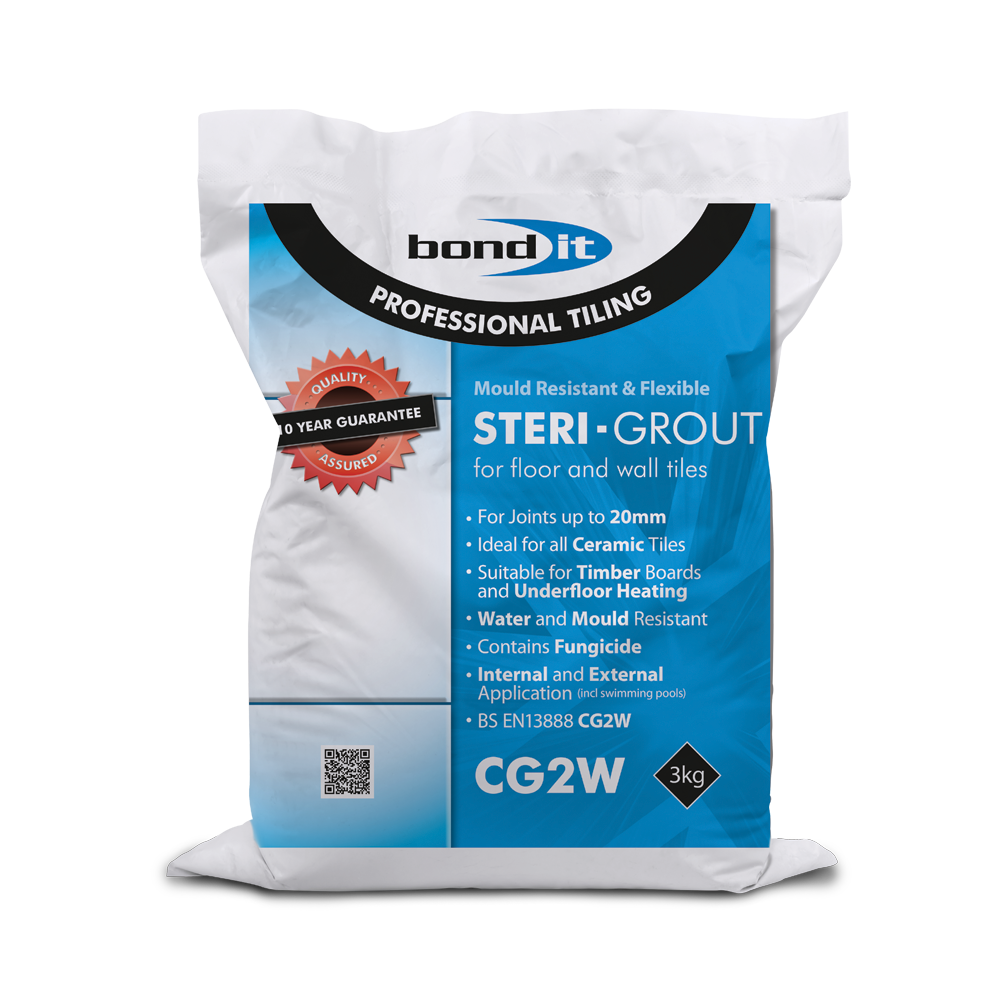 BONDIT STERI GROUT FLOOR & WALL TILE GROUT GREY 3KG st